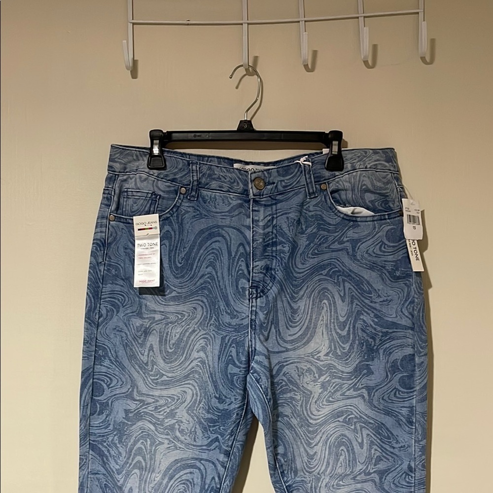 GOGO Blue High Rise Relaxed Fit Jeans Women Size 15/32 - Picture 3 of 12